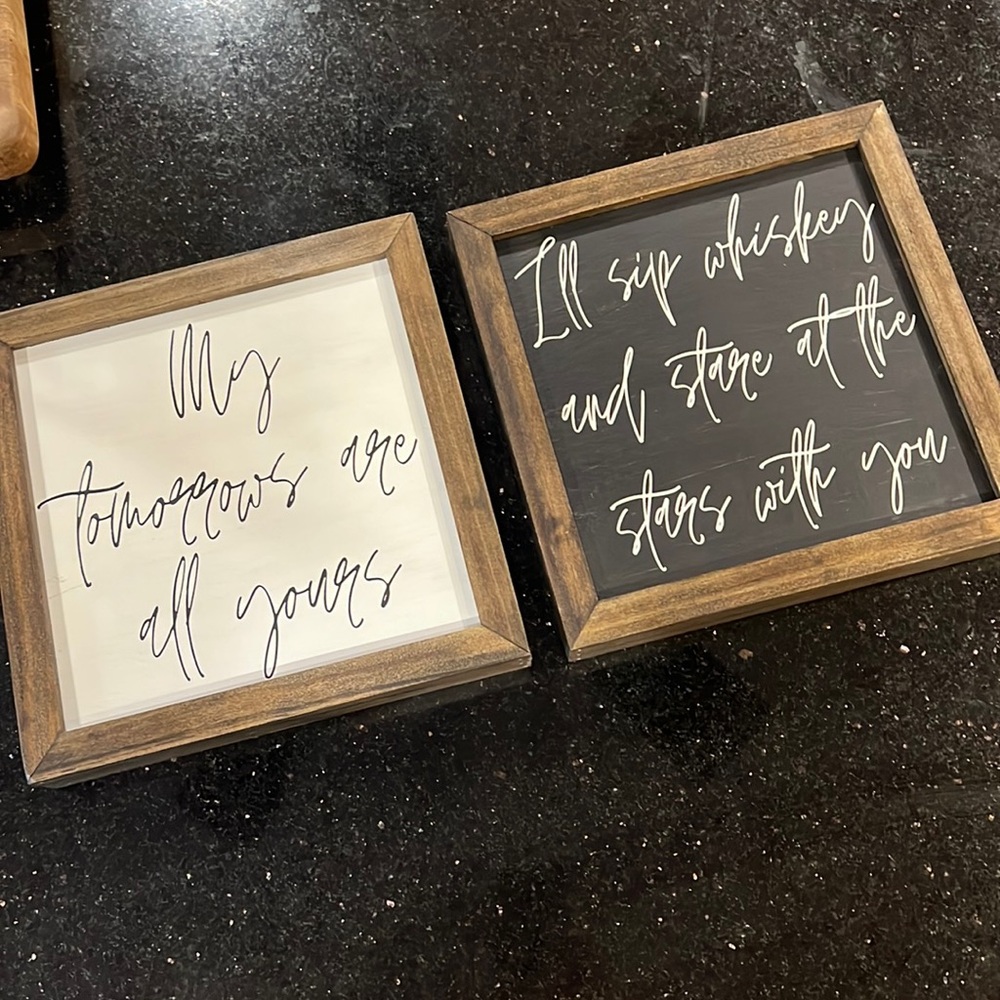 Yellowstone quote wall pieces